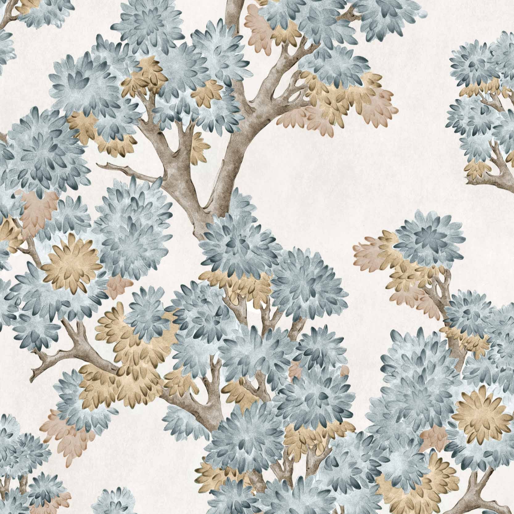 Coordonné behang Field-Maple Aqua YSP0502