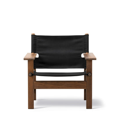Fredericia The Canvas Chair 2031 - black canvas / smoked oak oiled