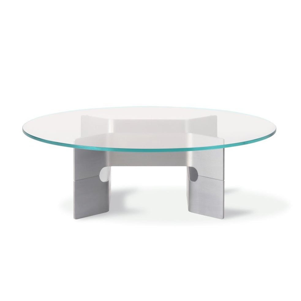 Fredericia JG Coffee Table 6558 - glas / geborsteld aluminium
