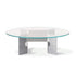 Fredericia JG Coffee Table 6558 - glas / geborsteld aluminium