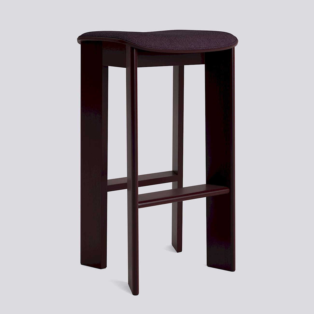 HAY Chisel 30 Bar Stool High H75 Dark Bordeaux beuken Turf Burgundy