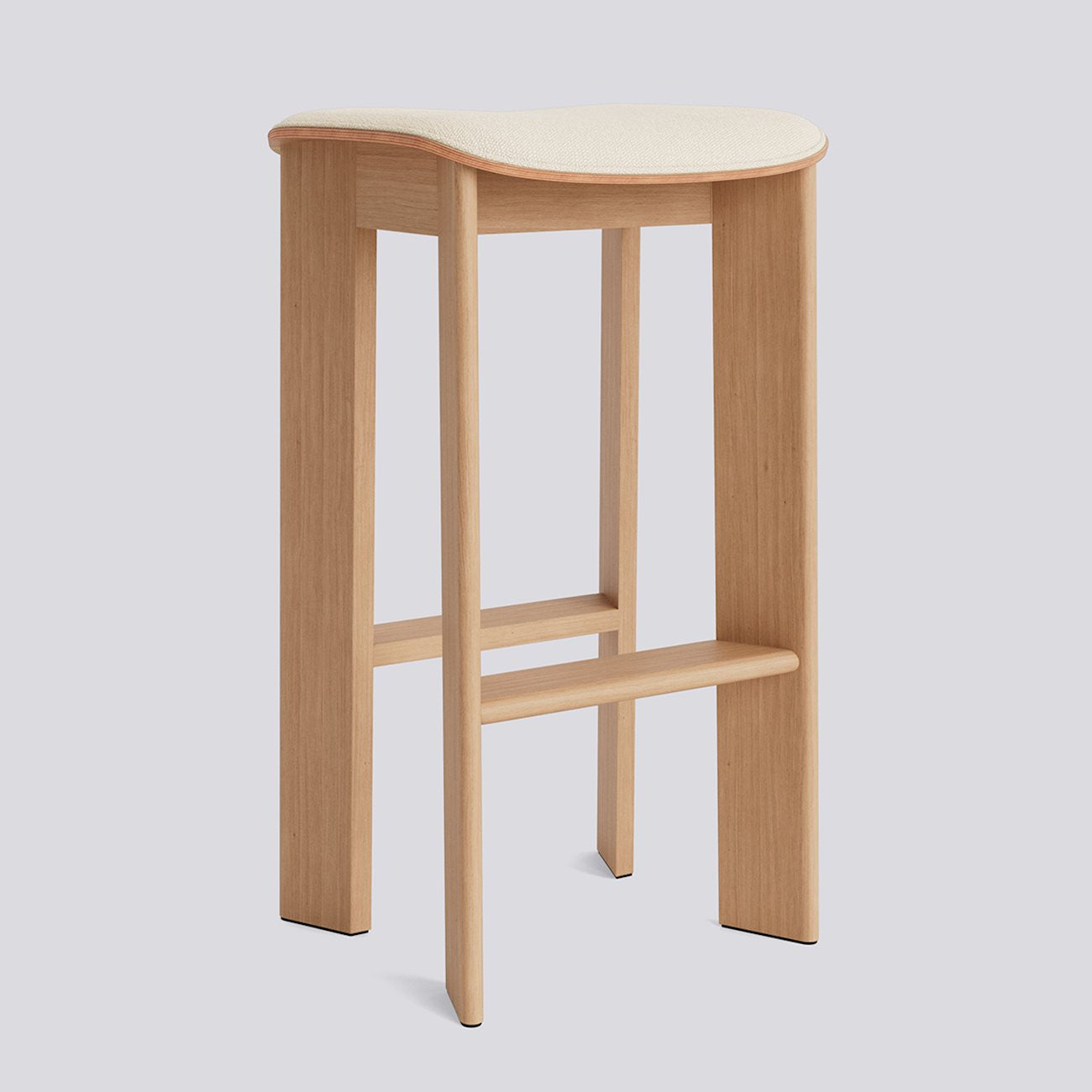 HAY Chisel 30 Bar Stool High H75 gelakt eiken Turf Cream