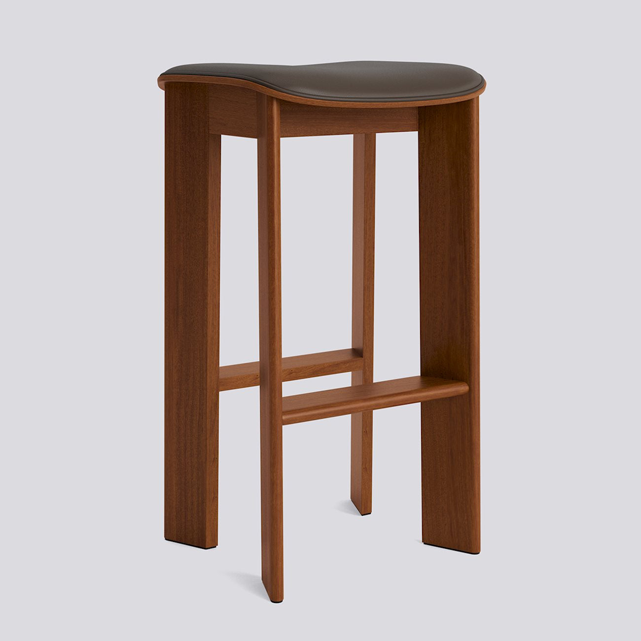 HAY Chisel 30 Bar Stool High H75 gelakt walnoot Grano Chocolate