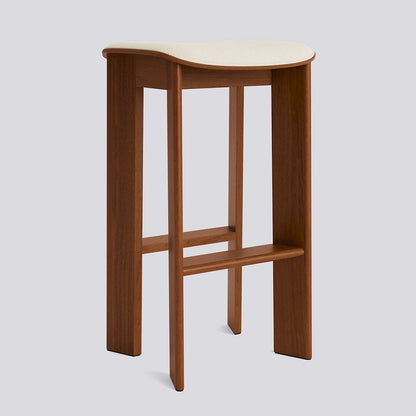 HAY Chisel 30 Bar Stool High H75 gelakt walnoot Turf Cream