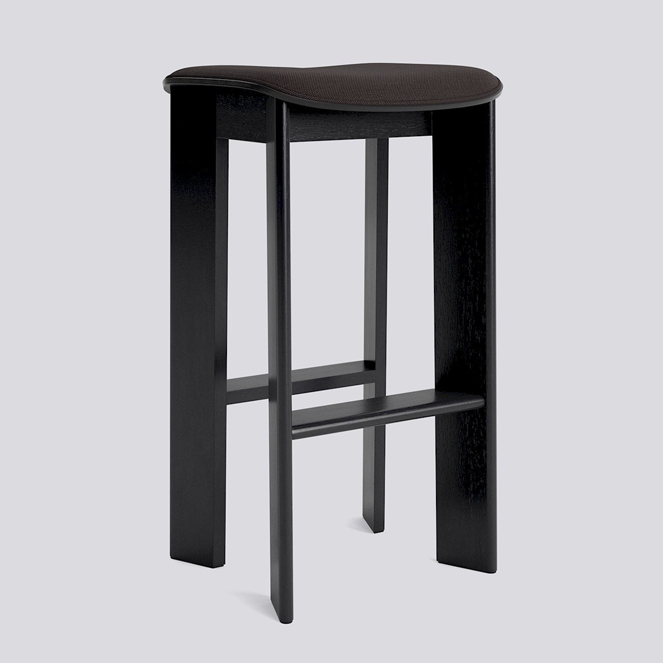 HAY Chisel 30 Bar Stool High H75 zwart gelakt eiken Steelcut Trio 383