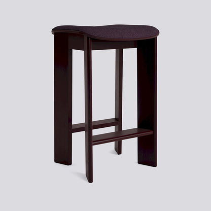 HAY Chisel 30 Bar Stool Low H65 Dark Bordeaux beuken Turf Burgundy