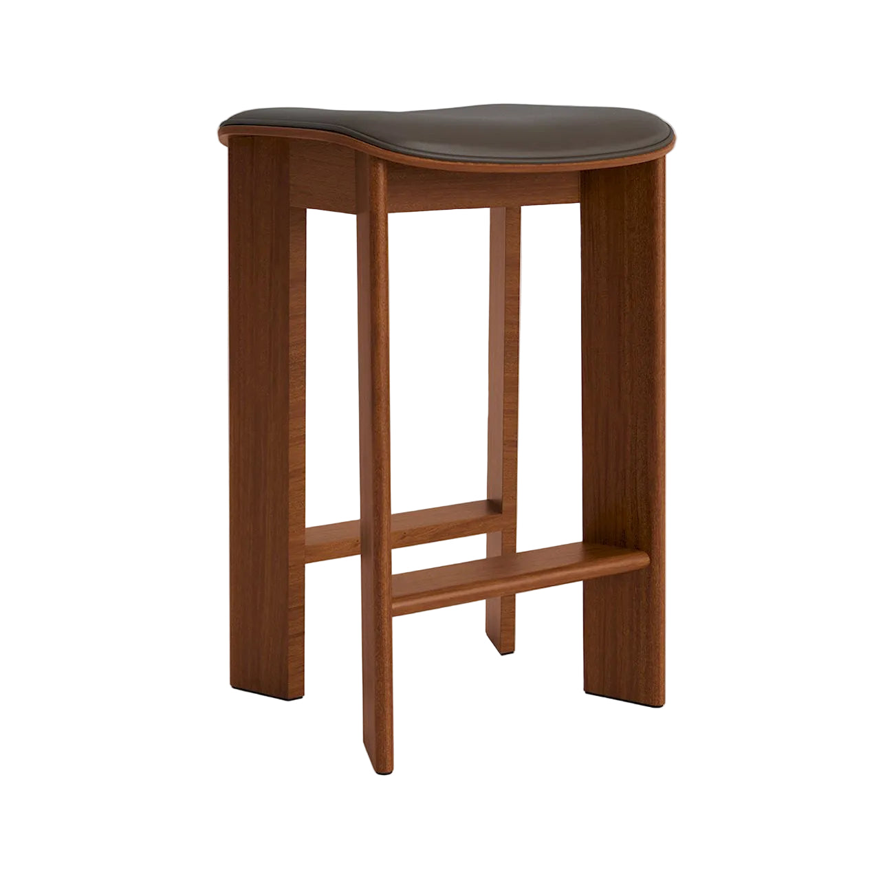 HAY Chisel 30 Bar Stool Low H65 gelakt walnoot Grano Chocolate