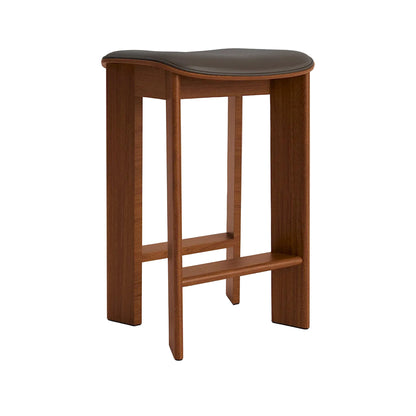 HAY Chisel 30 Bar Stool Low H65 gelakt walnoot Grano Chocolate