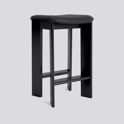 HAY Chisel 30 Bar Stool Low H65 zwart gelakt eiken Grano Black