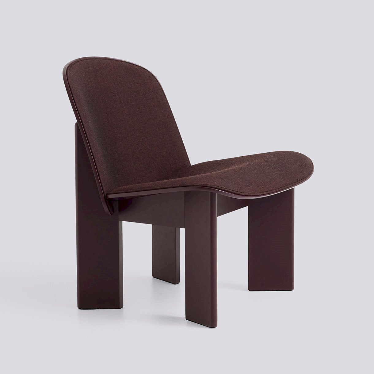 HAY Chisel 85 Lounge Chair dark bordeaux Remix 373 stof
