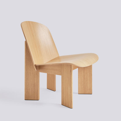 HAY Chisel 85 Lounge Chair gelakt eiken zonder bekleding