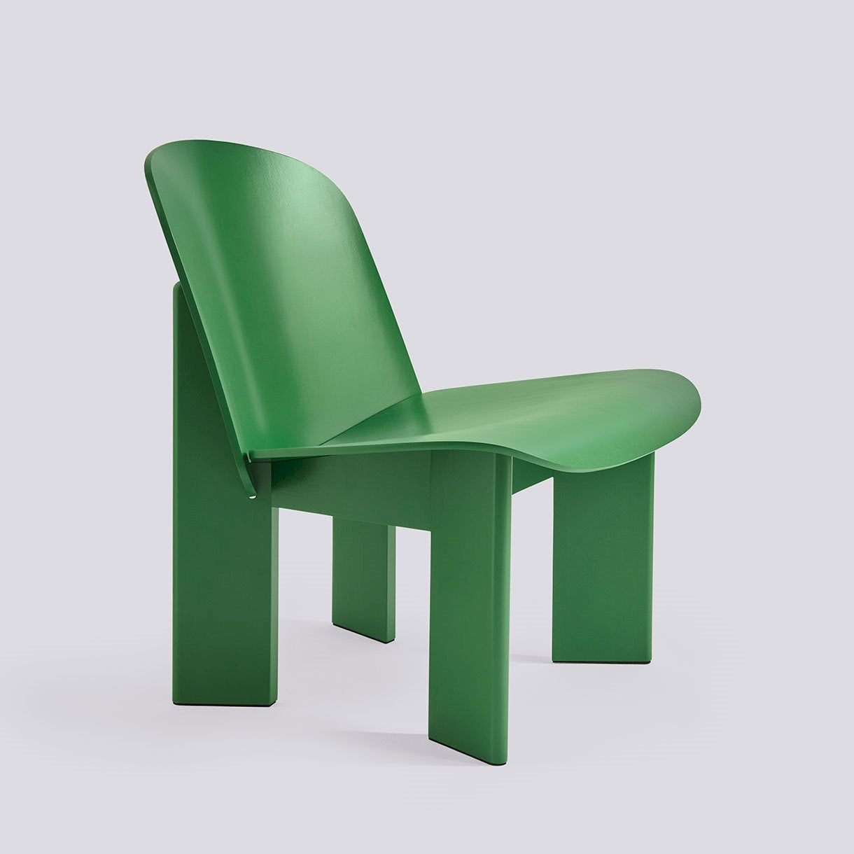 HAY Chisel 85 Lounge Chair lush green beuken zonder bekleding