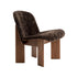 HAY Chisel 85 Lounge Chair gelakt walnoot schapenvacht Espresso