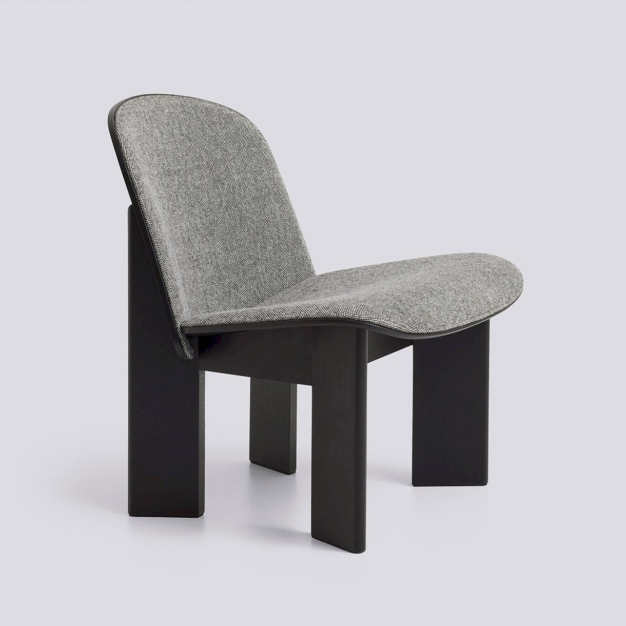 HAY Chisel 85 Lounge Chair zwart eiken Hallingdal 166 stof