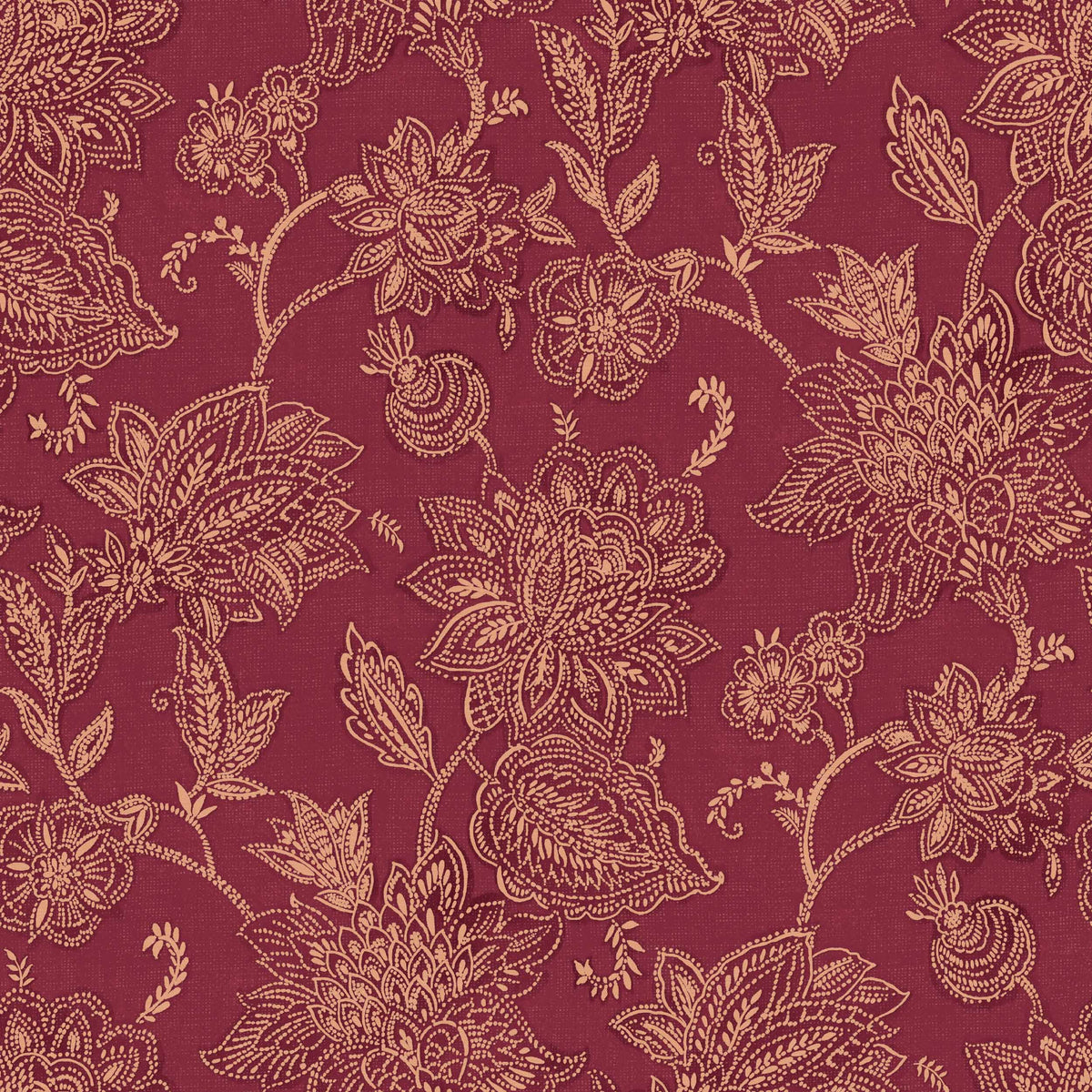 Coordonné behang Kashmir Vermillion D00420B