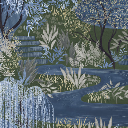 Les Dominotiers Water Garden Blue interieur