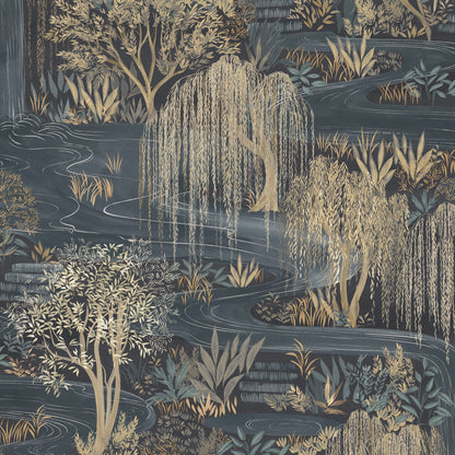 Les Dominotiers Water Garden Brown detail