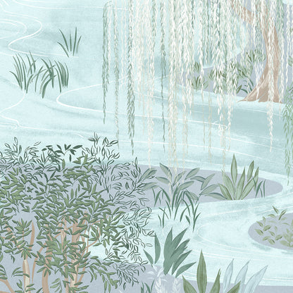 Les Dominotiers Water Garden Pale Blue interieur
