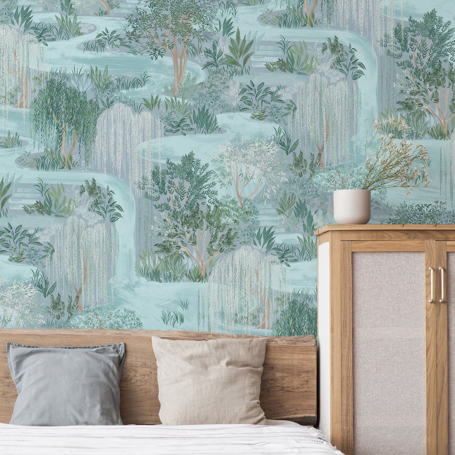 Les Dominotiers Water Garden Pale Blue wilgen