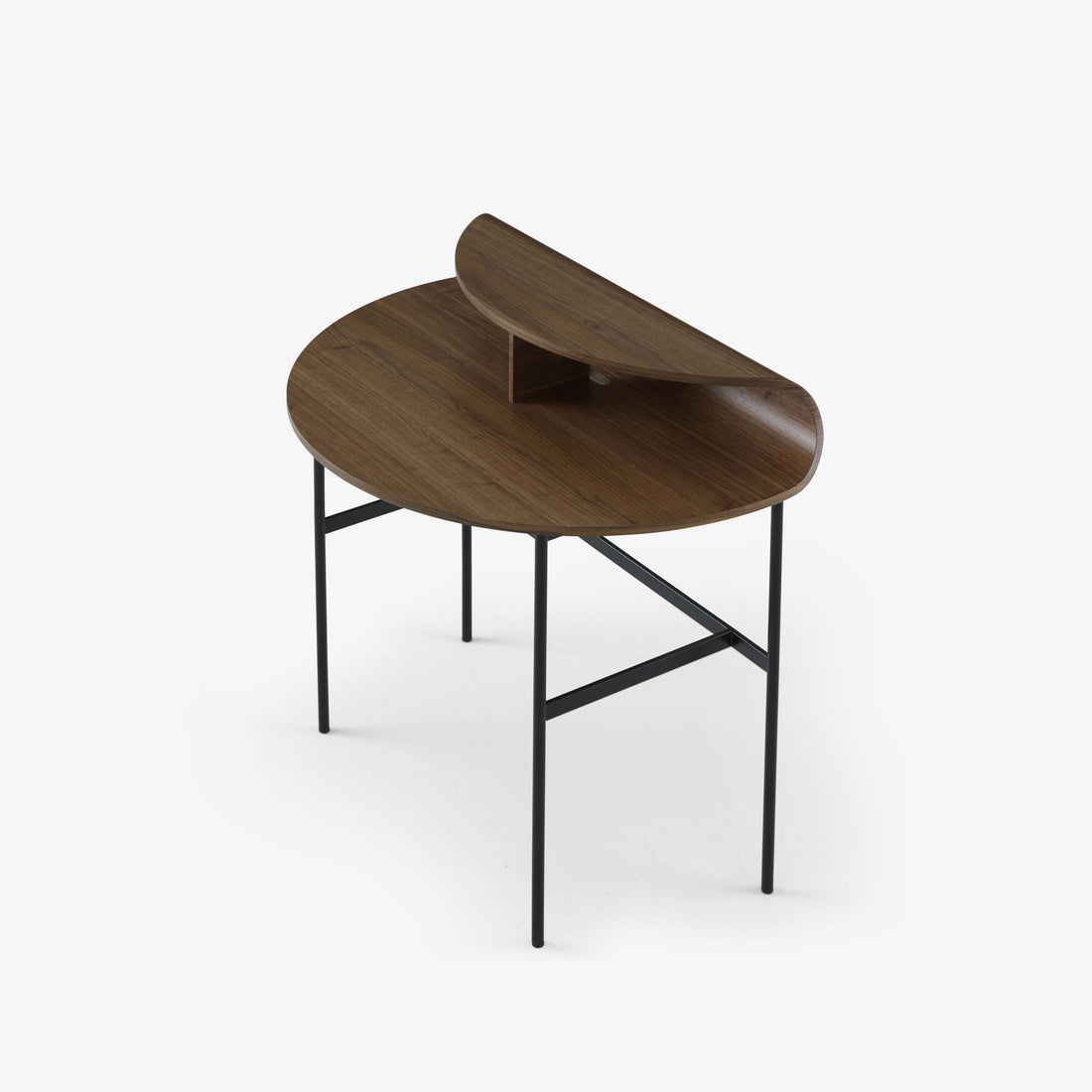 Ligne Roset Roll bureau walnoot zijaanzicht