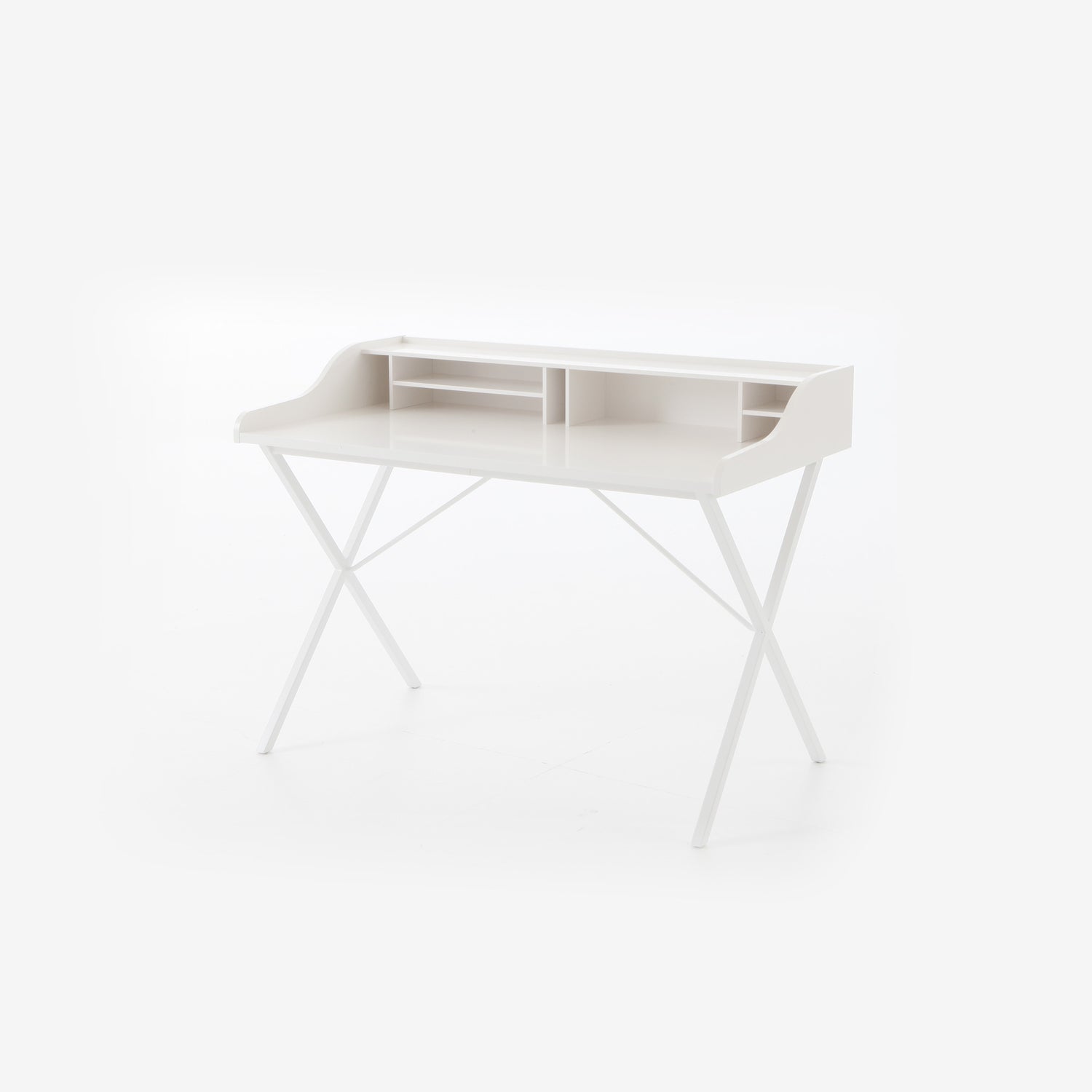 Ligne Roset Ursuline bureau wit gelakt zijaanzicht