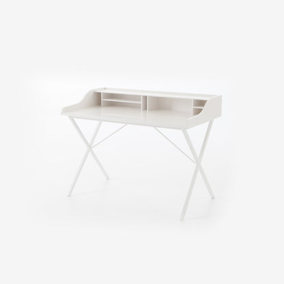 Ligne Roset Ursuline bureau wit gelakt zijaanzicht