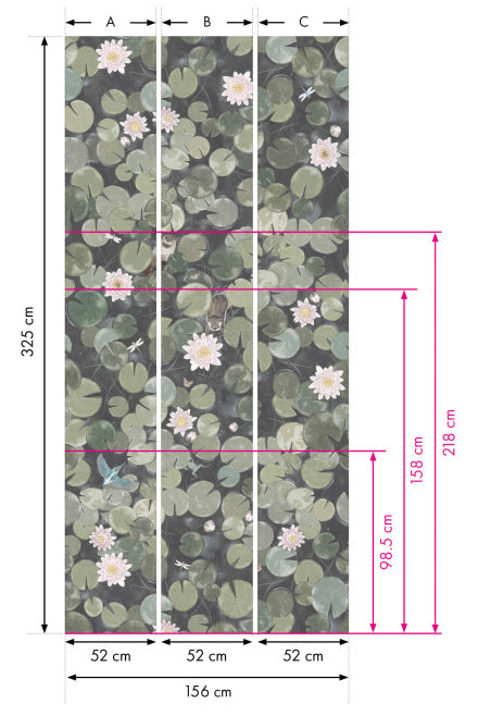Little Greene behang Lily Pads Adventurer