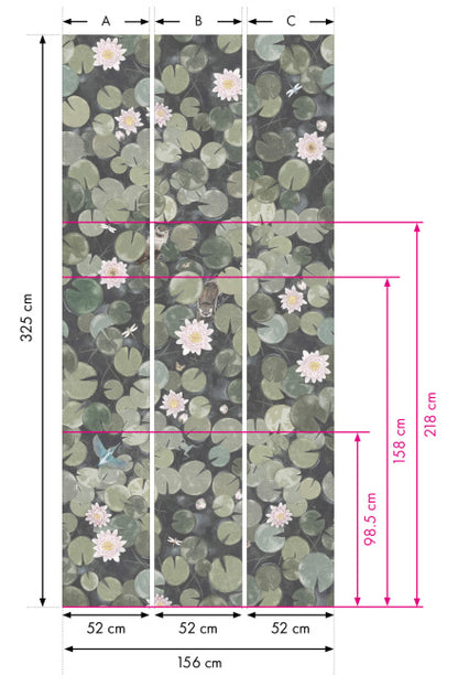 Little Greene behang Lily Pads Adventurer