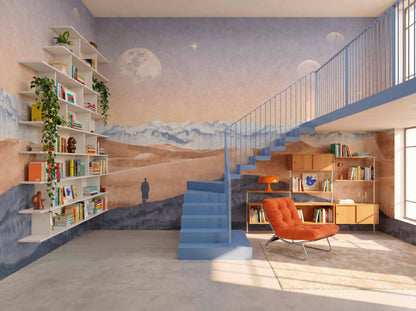 Tres Tintas Living Mars Azul sfeerbeeld interieur