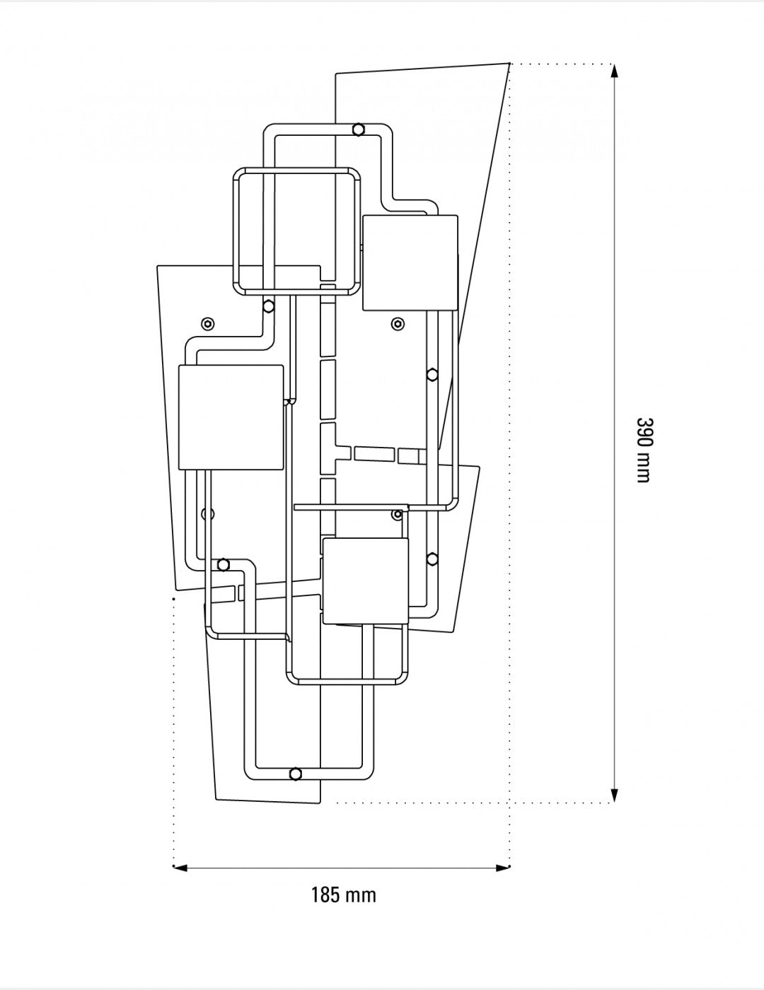 DCW éditions Map 2 wandlamp