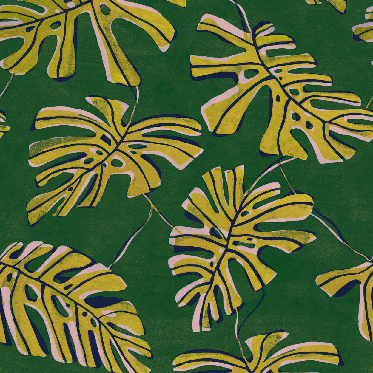 Tres Tintas behang Monstera Verde BS5301-2