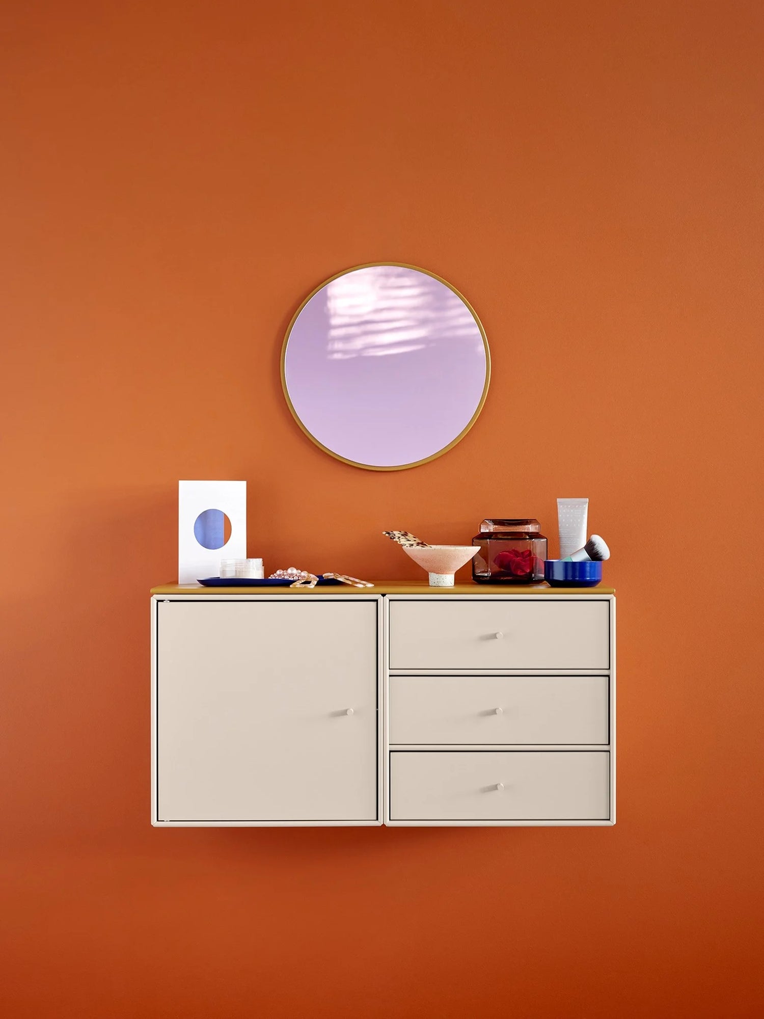 Montana Mini wandkast 1007 with three drawers