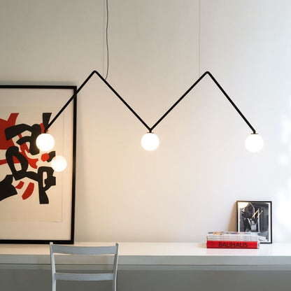 Nemo Dabliu Globe hanglamp zwart/wit