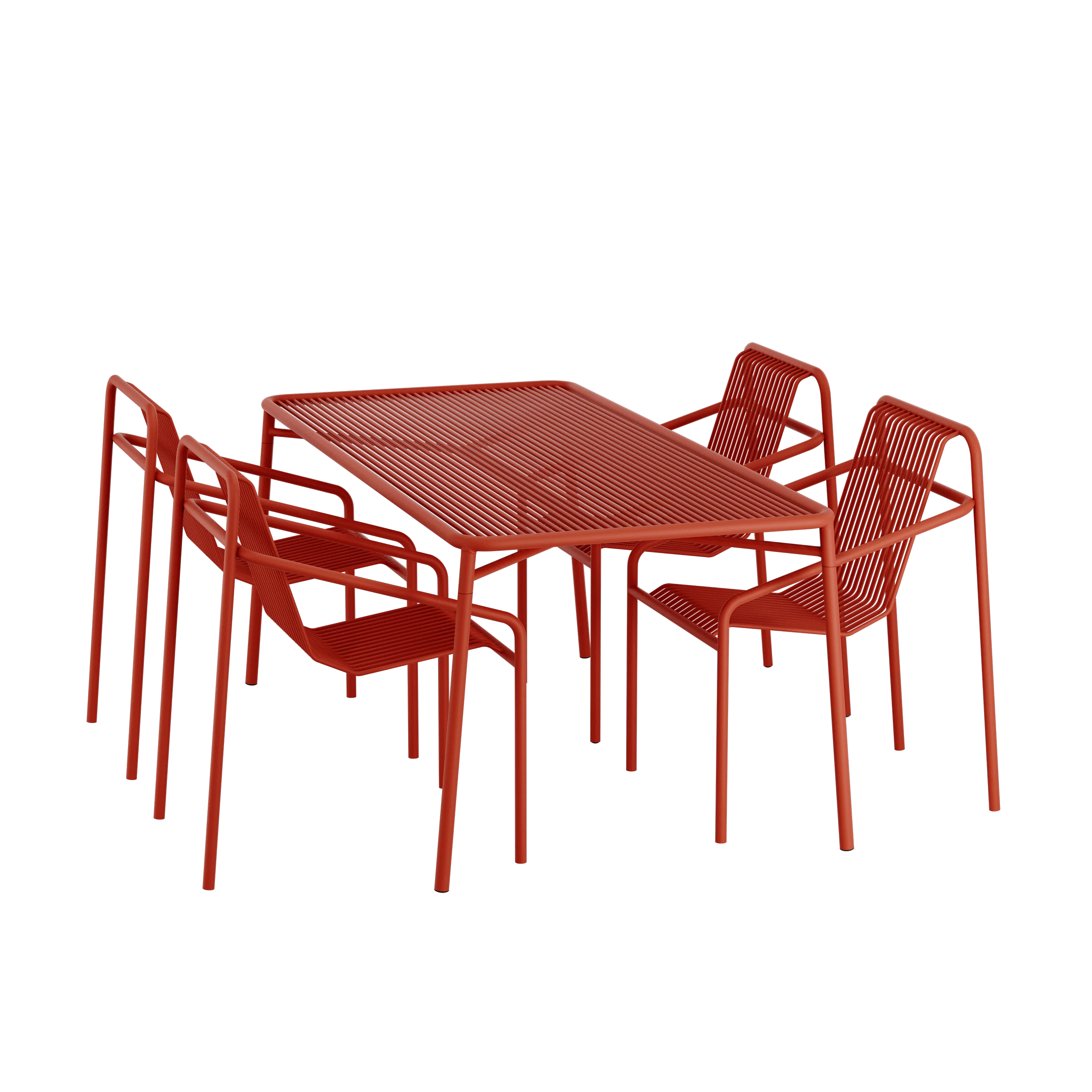 OUT Ivy outdoor set ( stoelen+tafel) rood