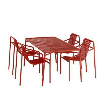 OUT Ivy outdoor set ( stoelen+tafel) rood