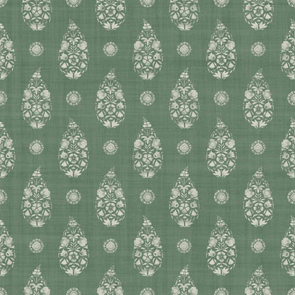 Coordonné behang Paisley Emerald B00324