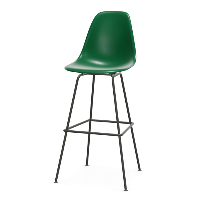 Vitra Eames plastic stool RE hoog met gepoedercoat onderstel