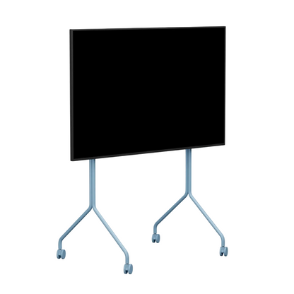 powder blue Pedestal Moon Rollin tall tv-standaard