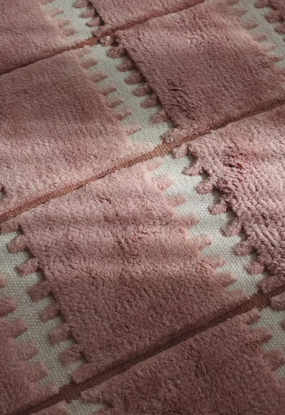 Layered Wool rug Rust video 