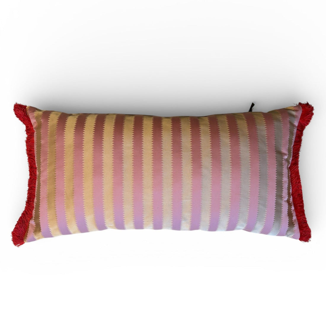 Sanderson Harlequin kussen Regency Aperigon Putty/Geolu met franje 