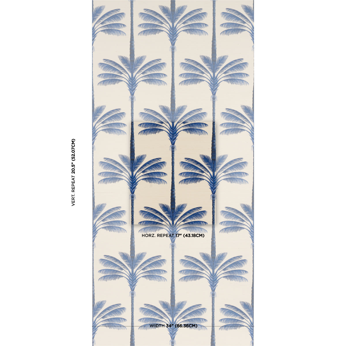 Schumacher A Palm Is A Palm Sisal Indigo Palm Grove detailfoto