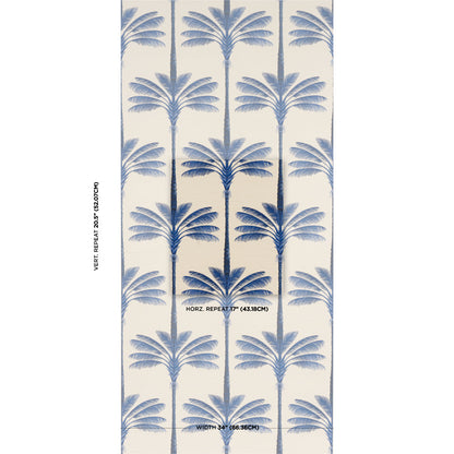 Schumacher A Palm Is A Palm Sisal Indigo Palm Grove detailfoto