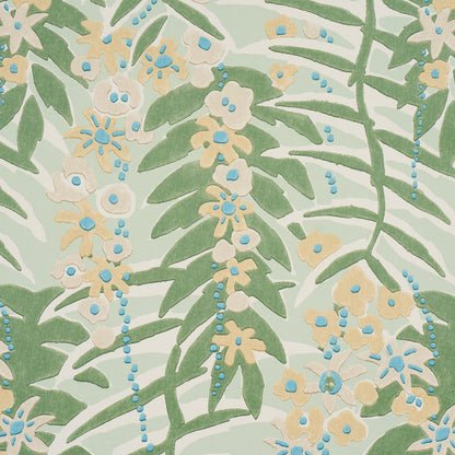 F. Schumacher Ashbee Botanical Aqua sfeerbeeld