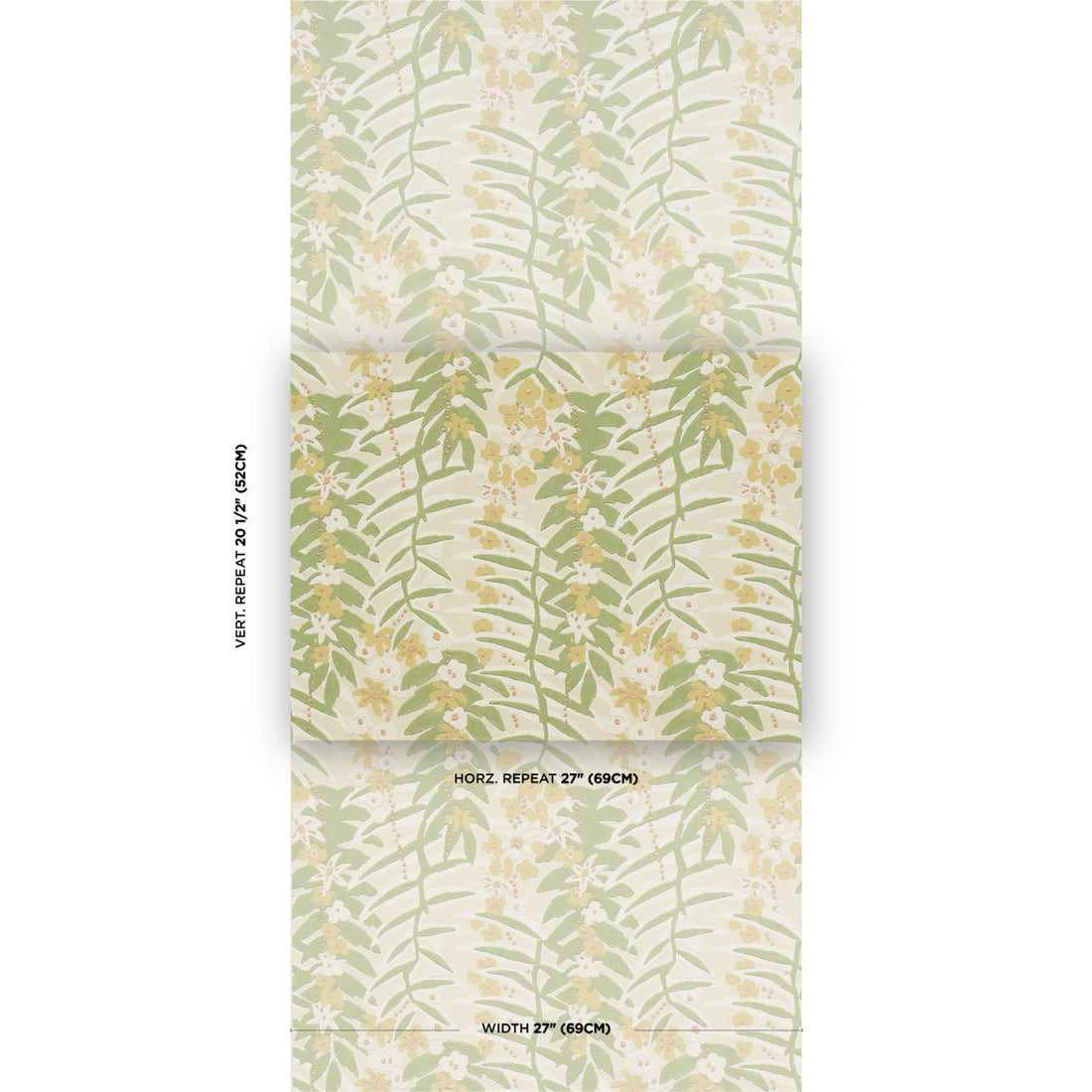 F. Schumacher Ashbee Botanical Citron patroondetail