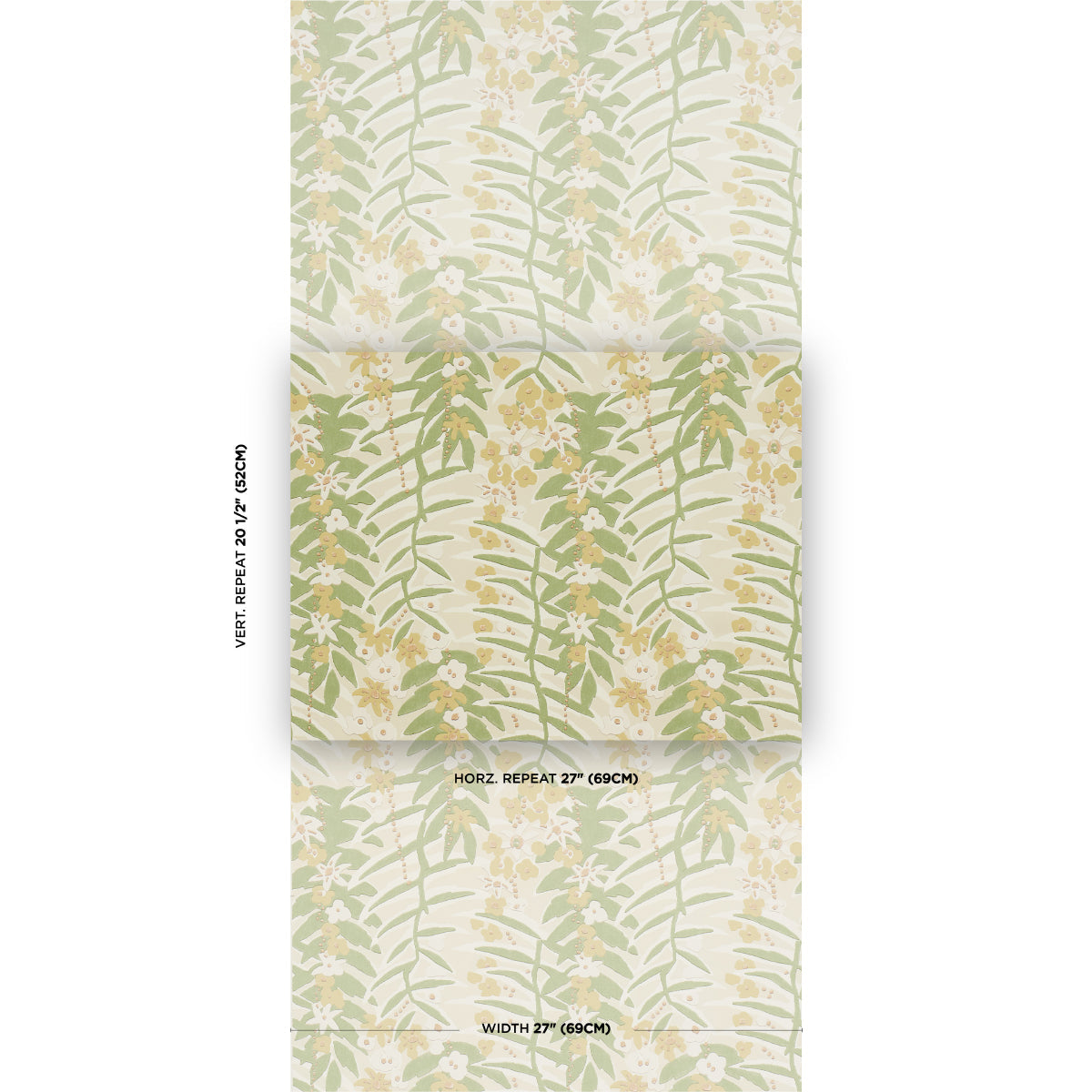 F. Schumacher Ashbee Botanical Citron patroondetail