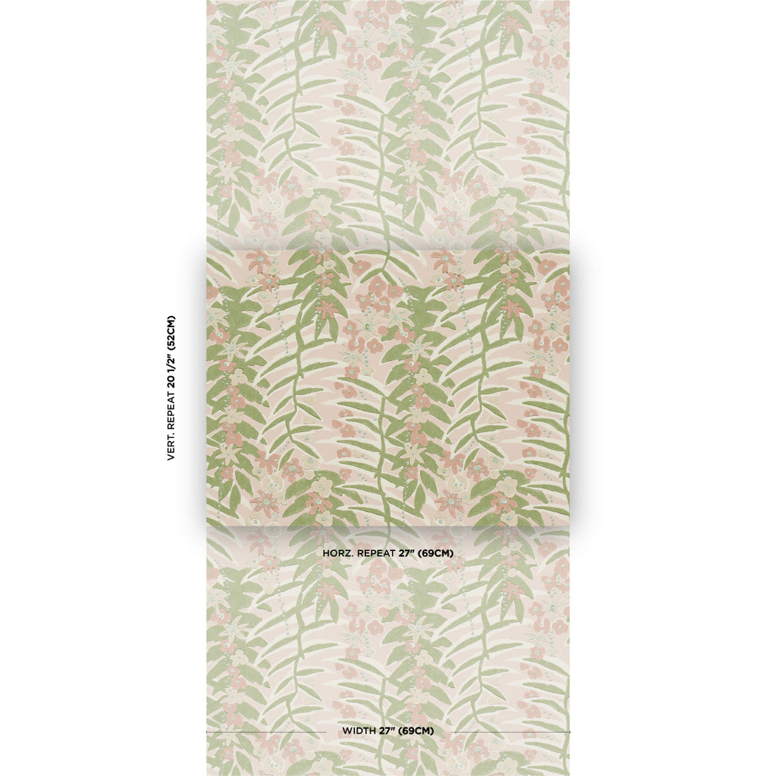 F. Schumacher Ashbee Botanical Petal patroondetail