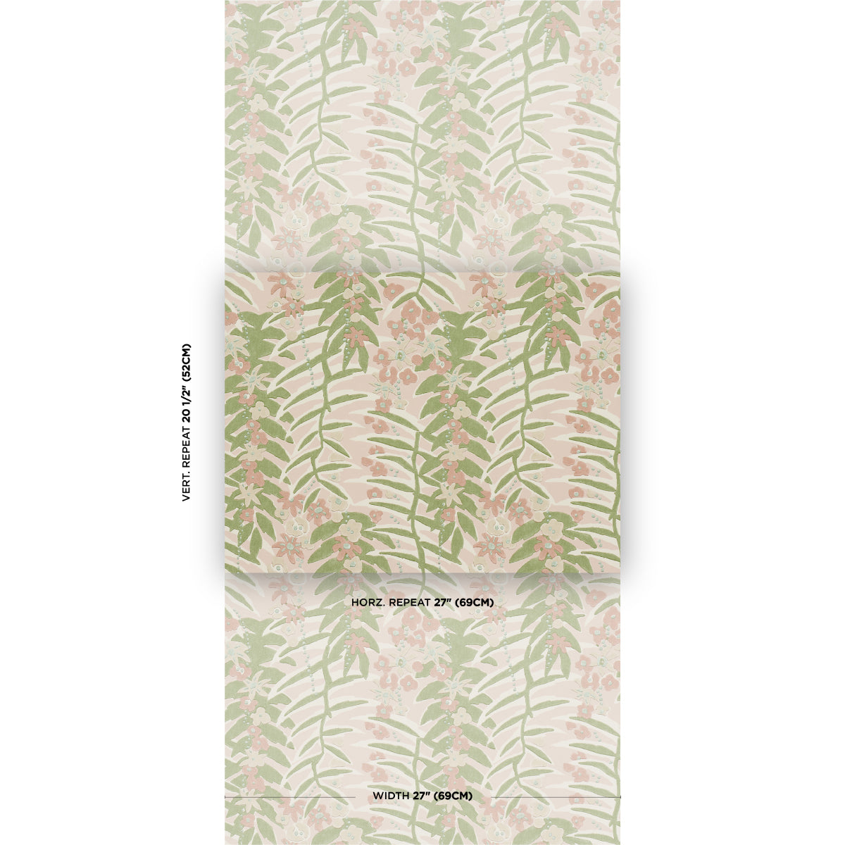 F. Schumacher Ashbee Botanical Petal patroondetail