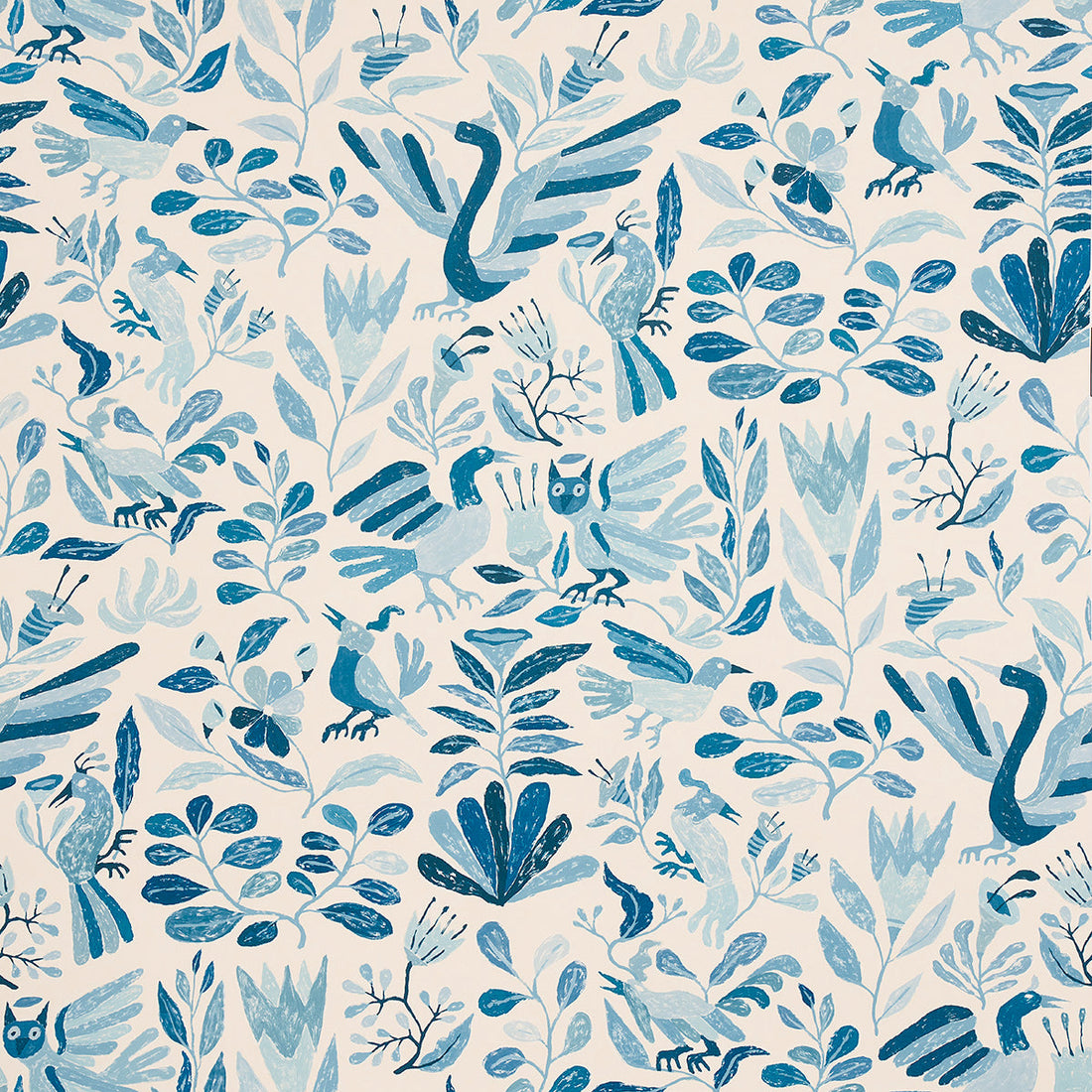 Schumacher Canopy behang Blue Birds 5014830