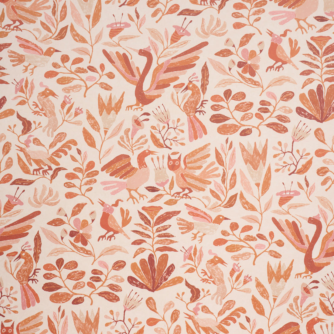Schumacher Canopy behang Terracotta 5014832