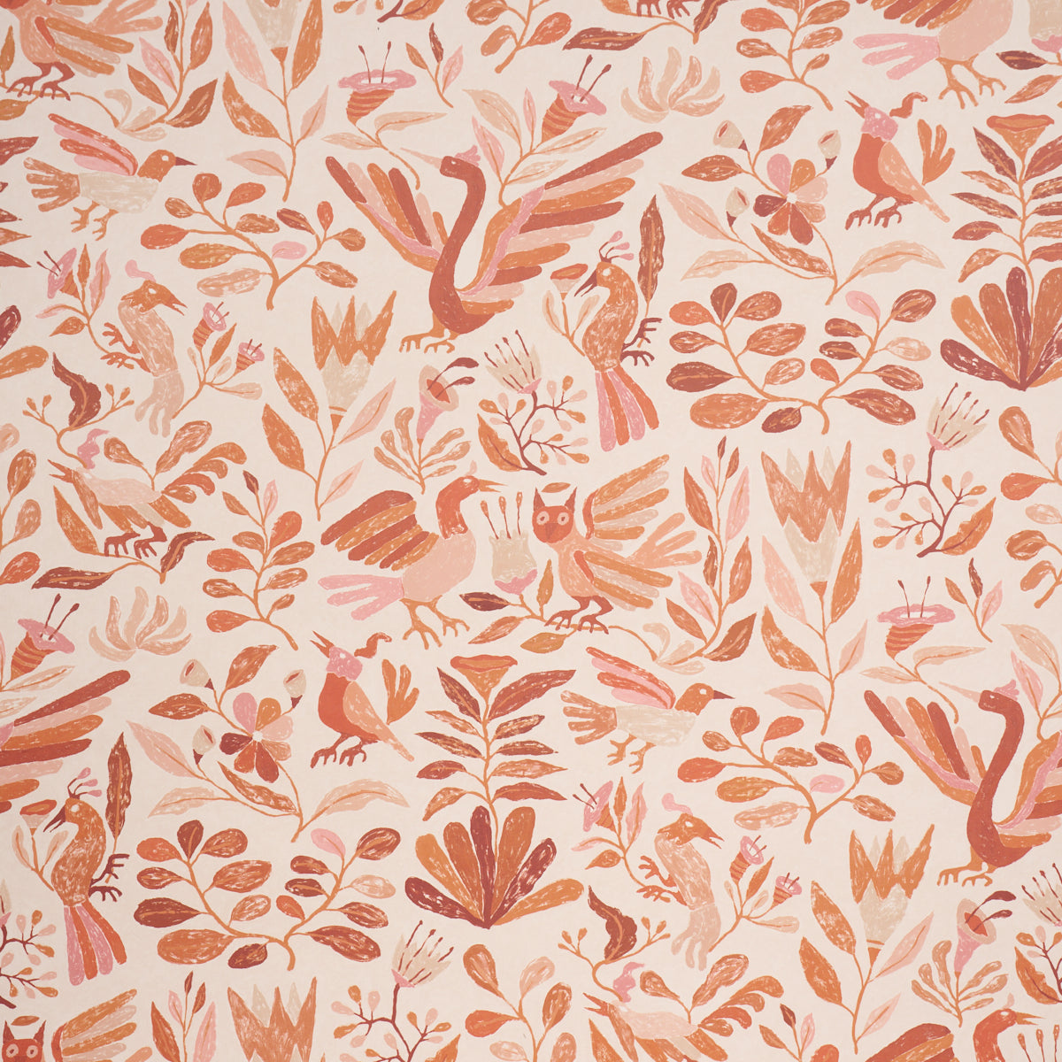 Schumacher Canopy behang Terracotta 5014832